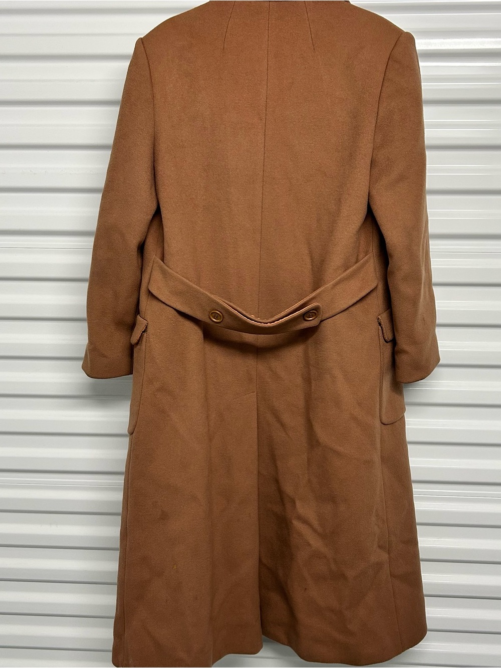 Harve Benard Camel Brown Double-Breasted Wool Pea Coat - Picture 15 of 16